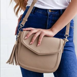 Lulus Faux Leather Tan Crossbody Bag